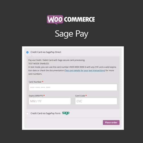 WooCommerce SagePay Form SagePay Direct